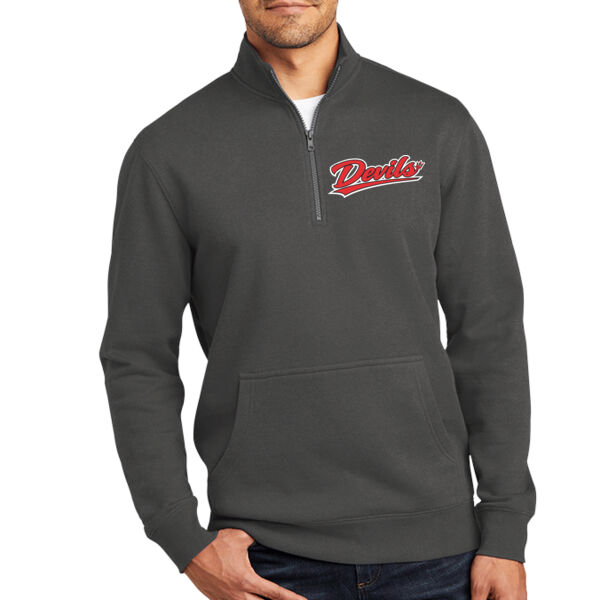 FAUX EMB V.I.T. Fleece 1/4 Zip - DT6106 Thumbnail