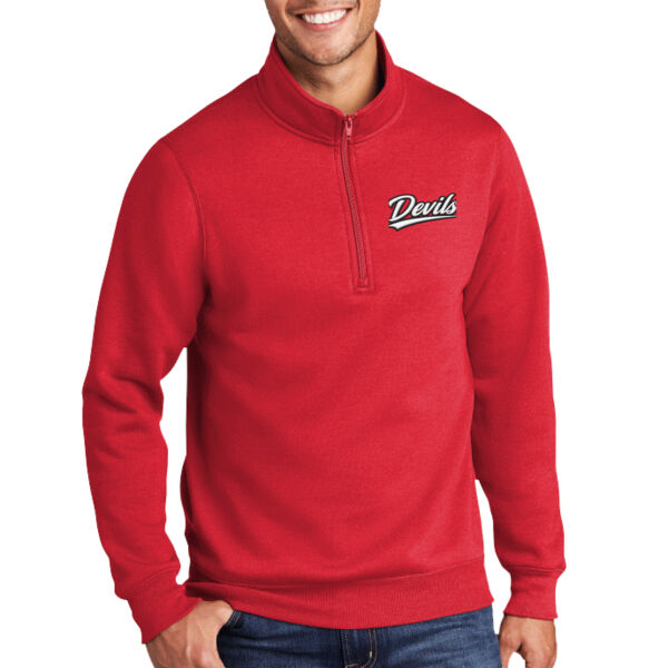 FAUX EMB40W - Core Fleece 1/4 Zip Pullover Sweatshirt Thumbnail