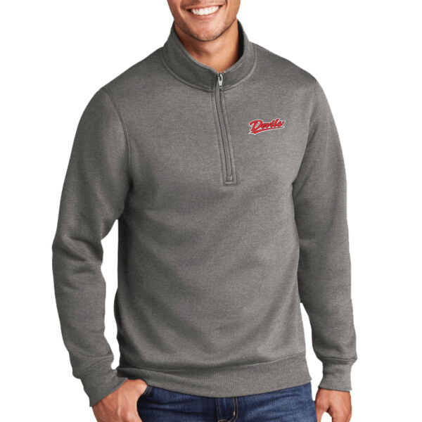 FAUX EMB40W - Core Fleece 1/4 Zip Pullover Sweatshirt 2 Thumbnail