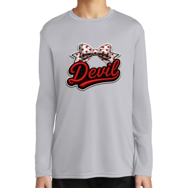 YOUTH DEVILS BOW -Youth Long Sleeve Performance Tee Thumbnail