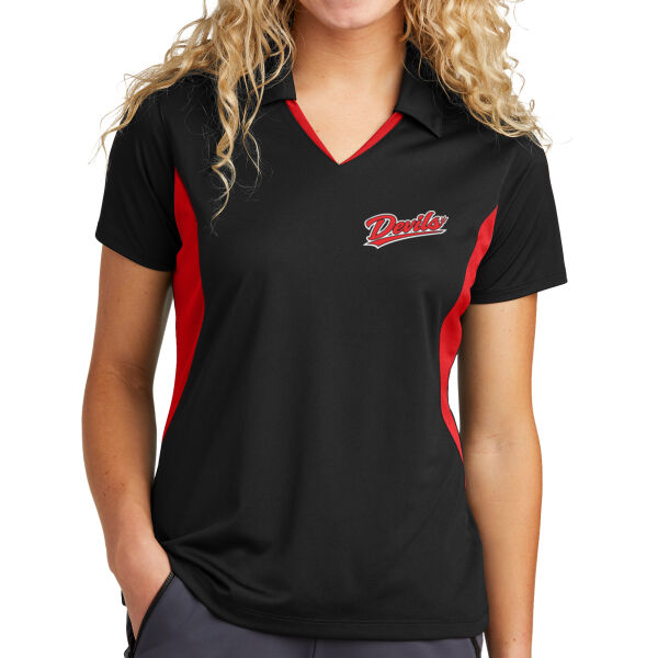 LADIES BLANK PosiCharge ® RacerMesh ® Polo 2 - Women's Side Blocked Micropique Sport Wick ® Polo Thumbnail