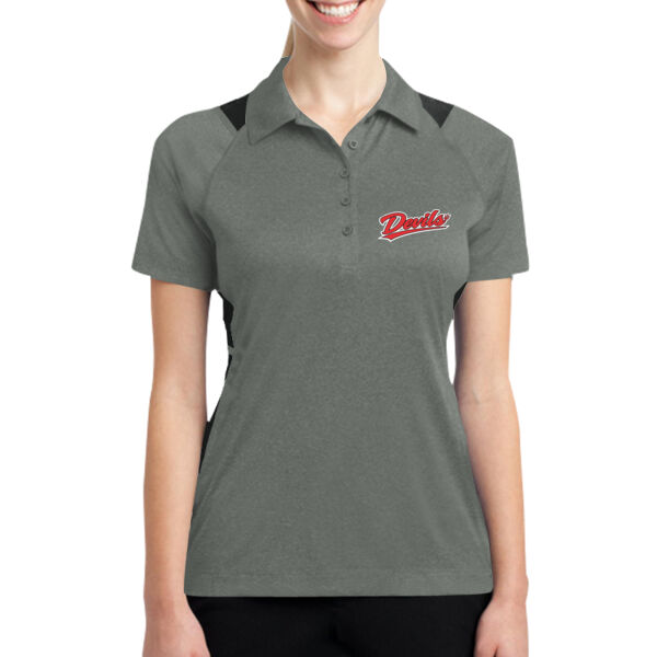 LADIES BLANK PosiCharge ® RacerMesh ® Polo 2 - Ladies Heather Colorblock Contender Polo Thumbnail